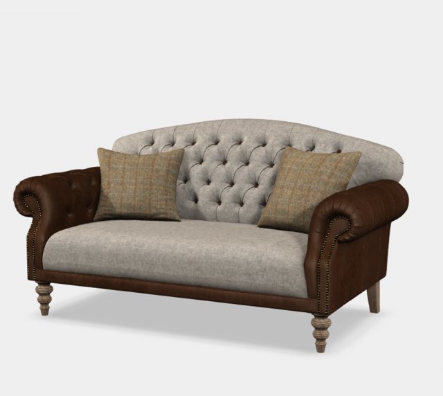 Tetrad Arbroath Petit Sofa In Harris Tweed & Leather - Sofas - Hafren ...