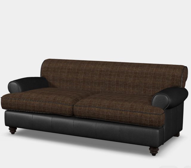 Tetrad Tetrad Nevis Grand Sofa In Harris Tweed & Leather