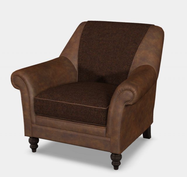 Tetrad Tetrad Dalmore Accent Chair In Harris Tweed & Leather