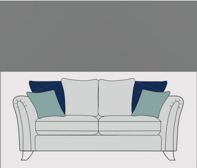 Alstons Alstons Emelia 3 Seater Pillow Back Sofa