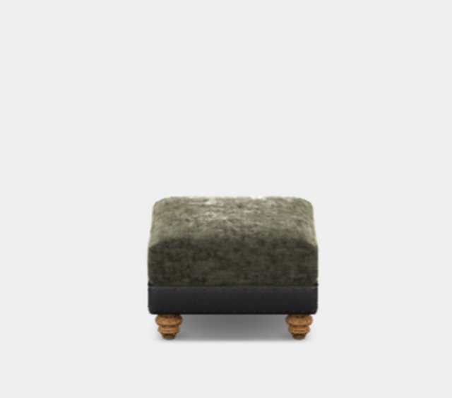 Tetrad Tetrad Constable Square Stool Coco Olive Cushions & Galveston Black Body