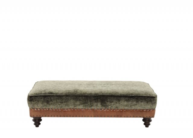 Tetrad Tetrad Constable Rectangular Stool Coco Olive Cushions & Galveston Black Body