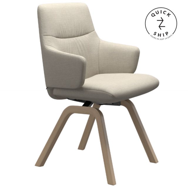 Stressless Stressless Quickship Mint Dining Chair Arms D200 Leg