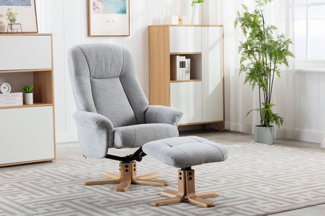 Global Furniture Alliance GFA Hawaii Swivel Recliner & Footstool