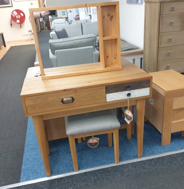 Classic Furniture Ltd Loft Dressing Table, Mirror & Stool