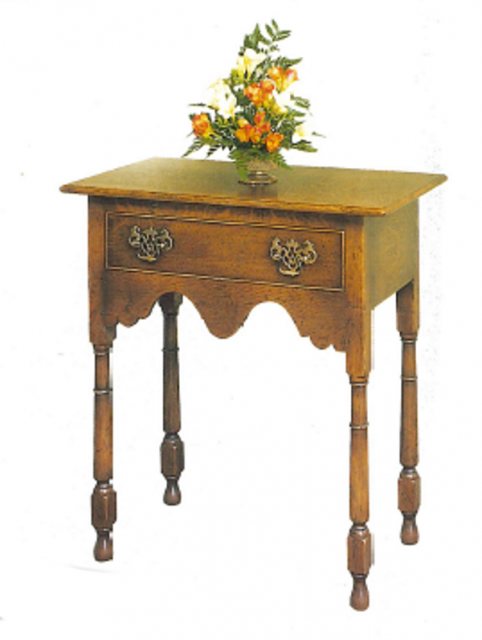 Tudor Oak Tudor Oak Side Table With One Drawer