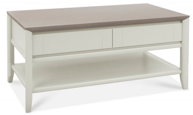 Bentley Designs Bentley Designs Bergen Grey Washed Oak & Soft Grey Coffee Table With Drawer