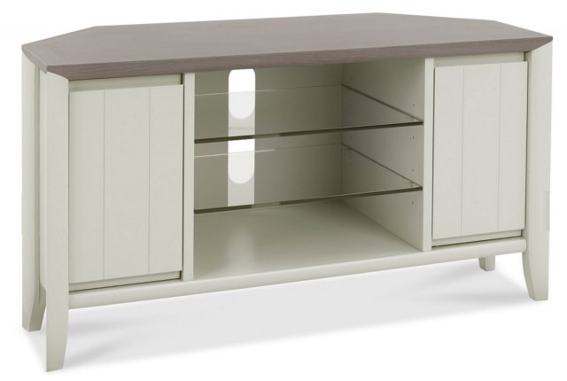 Bentley Designs Bentley Designs Bergen Grey Washed Oak & Soft Grey Corner Entertainment Unit