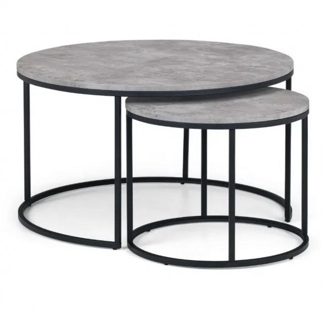 Julian Bowen Julian Bowen Staten Concrete Round Nest Of Tables