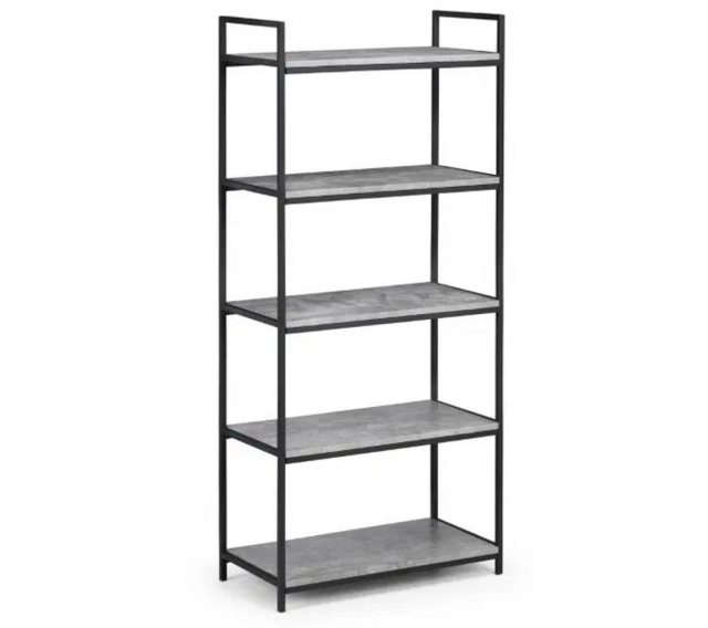 Julian Bowen Julian Bowen Staten Concrete Effect Tall Bookcase