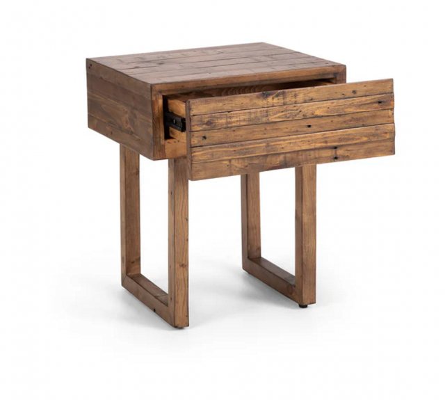 Julian Bowen Julian Bowen Woburn Reclaimed Pine 1 Drawer Side Table