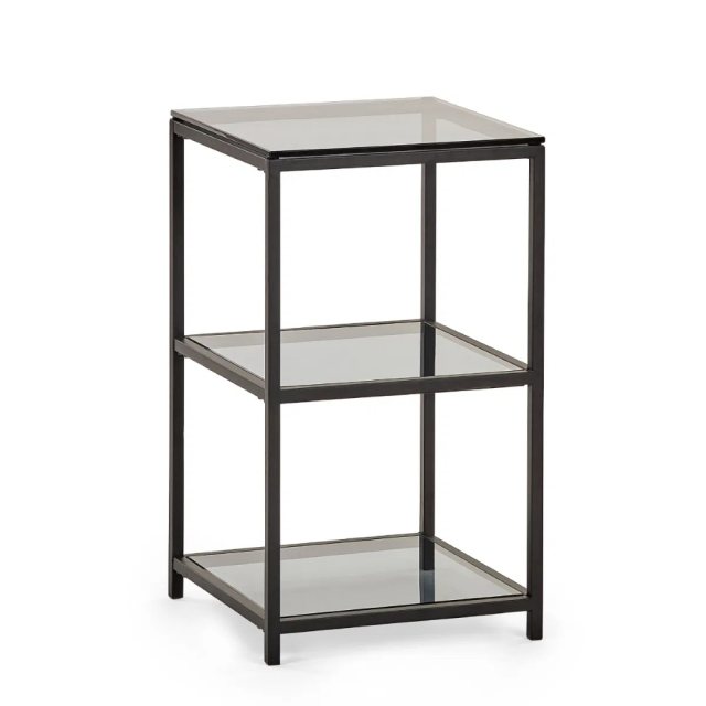Julian Bowen Julian Bowen Chicago Tall Narrow Lamp Table Smoked Glass
