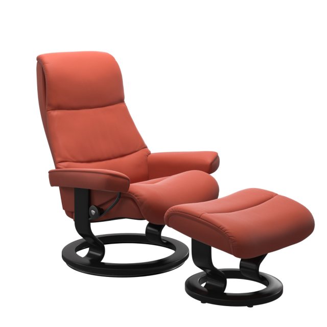 Stressless Stressless View Classic Base Recliner Chair & Footstool 3 Sizes