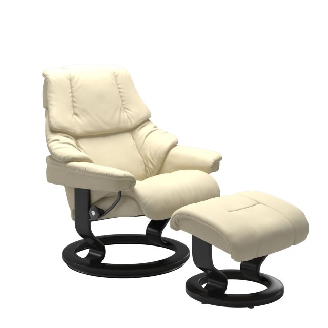 Stressless Stressless Reno Classic Base Recliner Chair & Footstool 3 Sizes