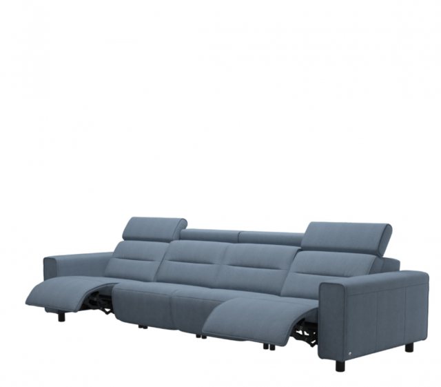 Stressless Stressless Emily 4 Seater Sofa With 2 Powered Recliners & Wide Arms
