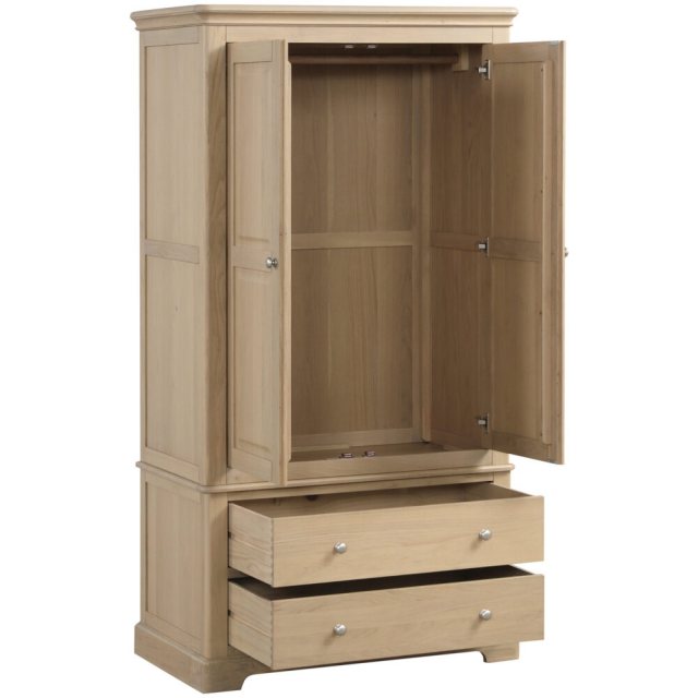 Devonshire Living Devonshire Lydford 2 Drawer Gents Double Wardrobe