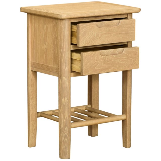 Devonshire Living Devonshire Bergen Oak 2 Drawer Bedside