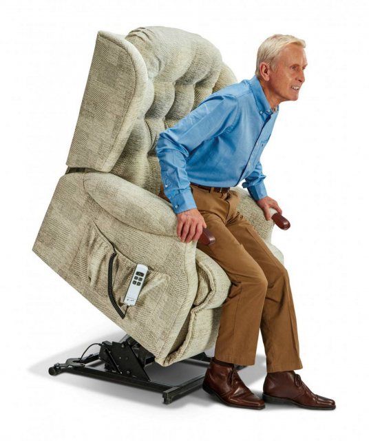 Sherborne Upholstery Sherborne Lynton Knuckle 1 Motor Rise & Recliner Chair Vat Zero Rated
