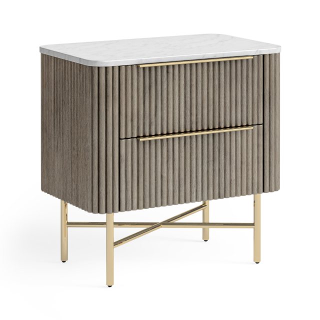 Corndell Corndell Isabella Bedside Chest Marble Top
