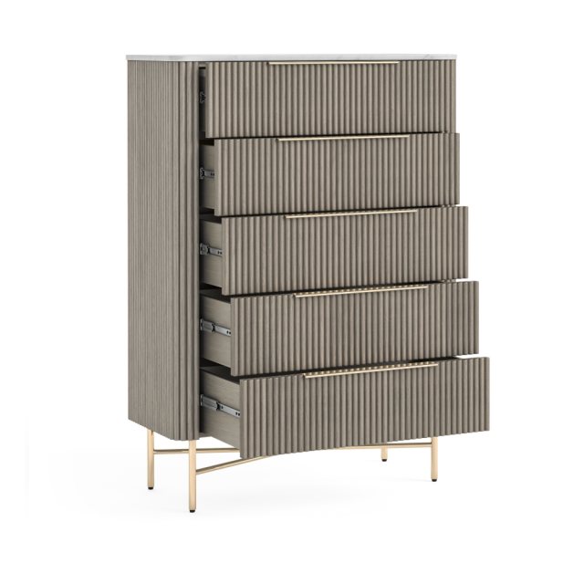 Corndell Corndell Isabella 5 Drawer Chest Marble Top