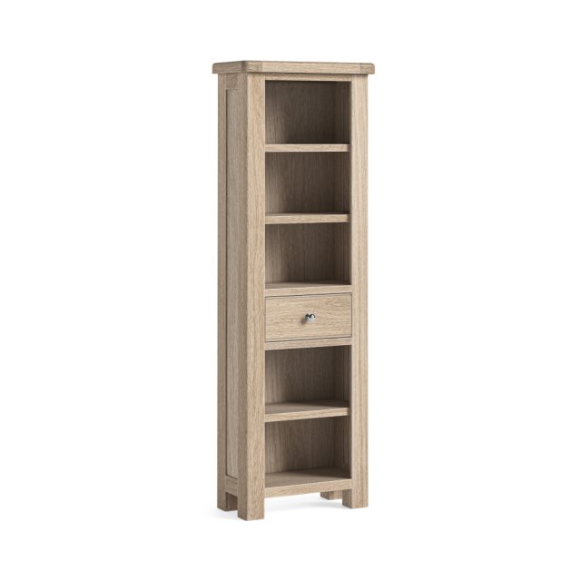Corndell Corndell Normandy Whitewash Slim Bookcase