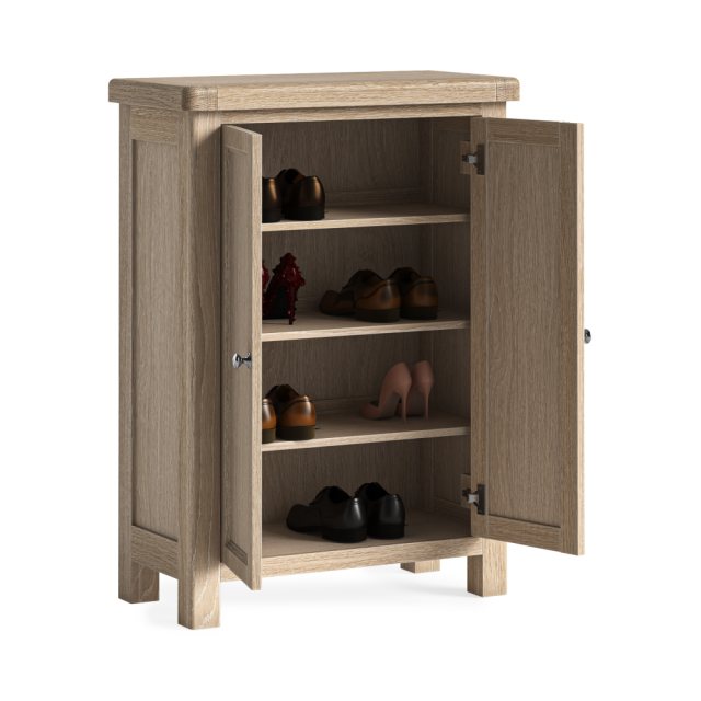 Corndell Corndell Normandy Whitewash Corner TV Unit 2 Doors
