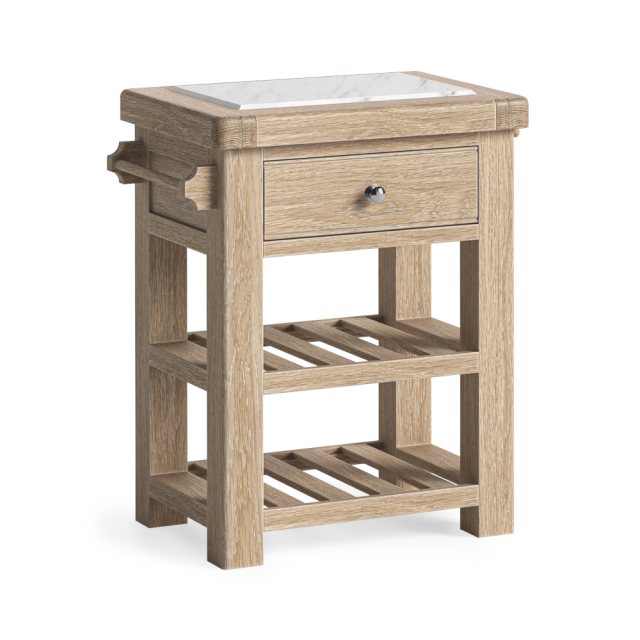 Corndell Corndell Normandy Whitewash Small Kitchen Island