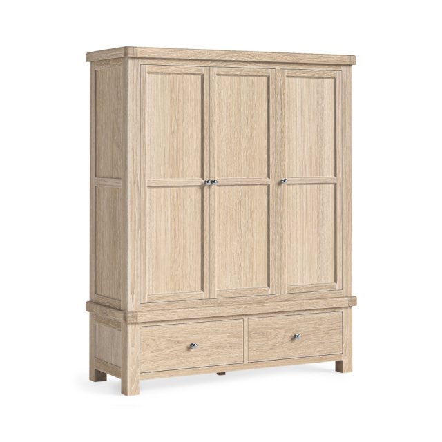 Corndell Corndell Normandy Whitewash Triple Wardrobe