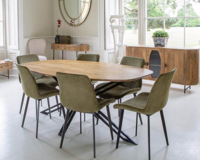 Carlton Furniture Carlton Furniture Chevron D End Oval Dining Table
