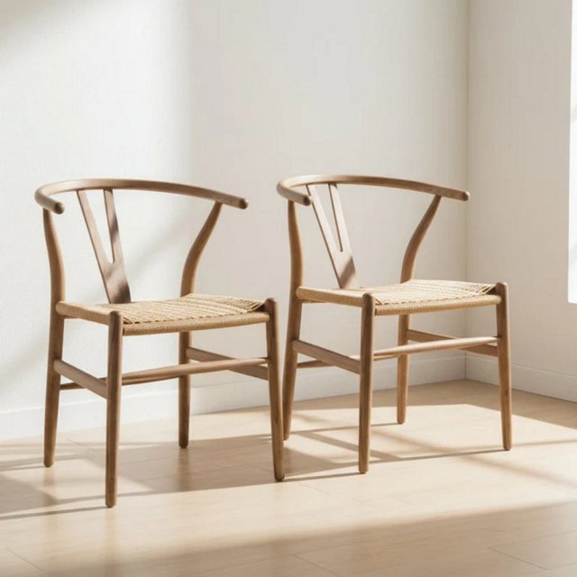 Carlton Furniture Carlton Furniture Holcot Rattan Wishbone Dining Chair