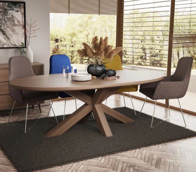 Carlton Furniture Carlton Furniture Barkington Oval Dining Table X Pedestal Base