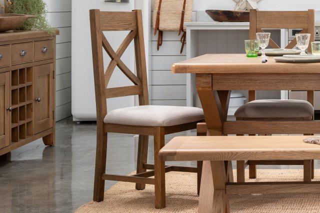 Hafren Collection Hafren Collection Sherlock Tewkesbury Upholstered X Back Dining Chair