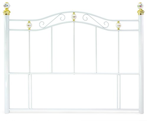 Metal Beds Metal Beds Warwick White Headboard