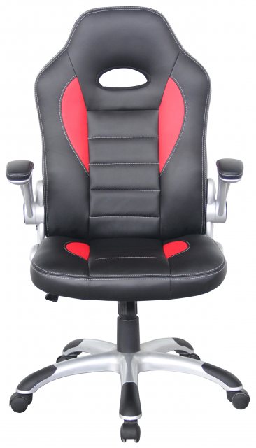 Alphason Alphason Office Chairs Talladega Black And Red Faux Leather Racing Chair