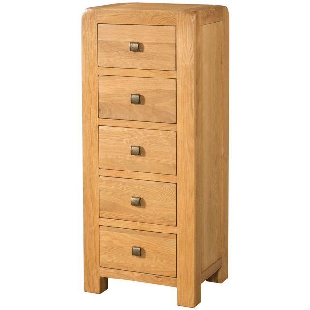 Devonshire Living Devonshire Avon Oak 5 Drawer Tall