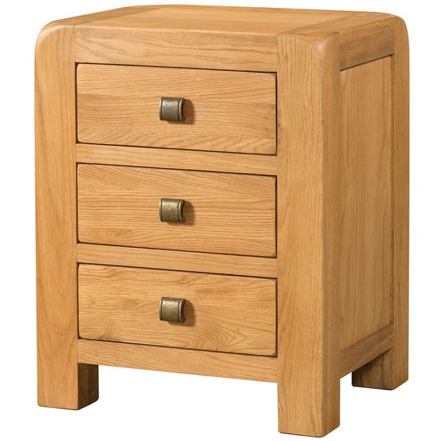 Devonshire Living Devonshire Avon Oak 3 Drawer Bedside