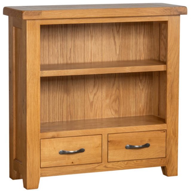 Devonshire Living Devonshire Somerset Oak Small Wide Bookcase