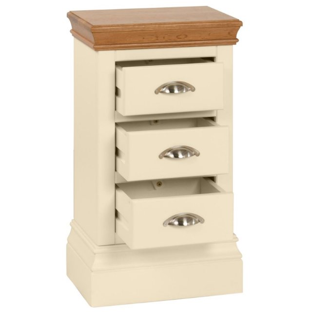 Devonshire Living Devonshire Lundy Painted Compact 3 Drawer Bedside