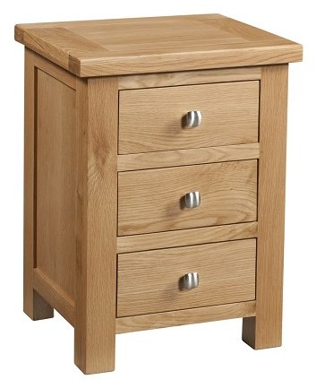 Devonshire Living Devonshire Dorset Light Oak 3 Drawer Bedside