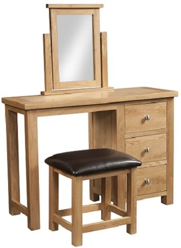 Devonshire Living Devonshire Dorset Light Oak Dressing Table And Stool