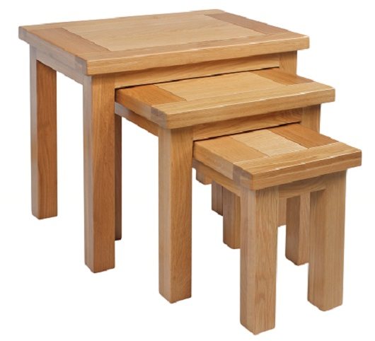 Devonshire Living Devonshire Dorset Light Oak Nest Of Tables