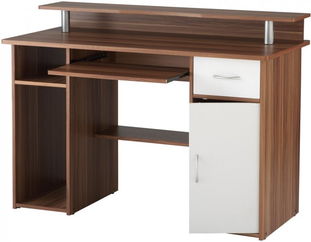 Alphason Alphason Desks Albany French Walnut Effect Computer Workcentre