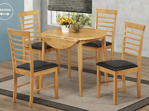 Annaghmore Annaghmore Hanover Oak Round Drop Leaf Dining Set