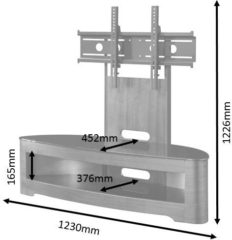 Cantilever discount tv stand