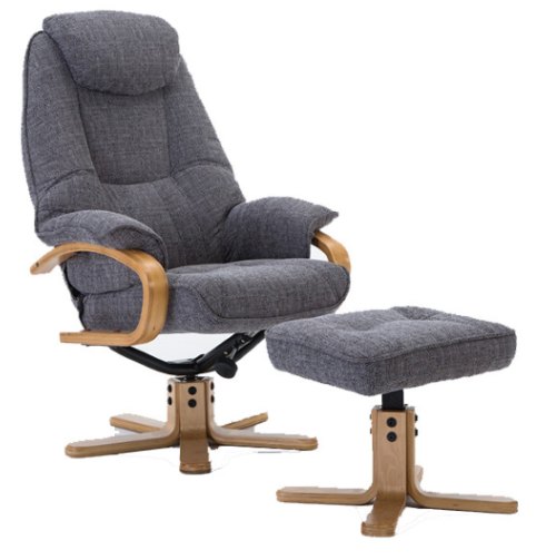 Global Furniture Alliance GFA Pisa Swivel Recliner And Footstool
