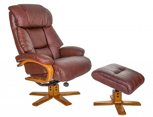 Global Furniture Alliance GFA Nice Swivel Recliner And Footstool