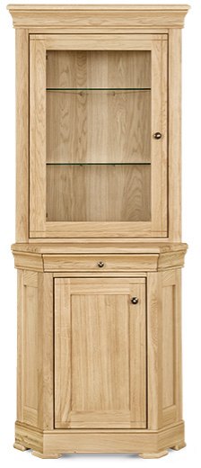 Clemence Richard Clemence Richard Moreno Oak Corner Display Cabinet (Top & Sideboard)