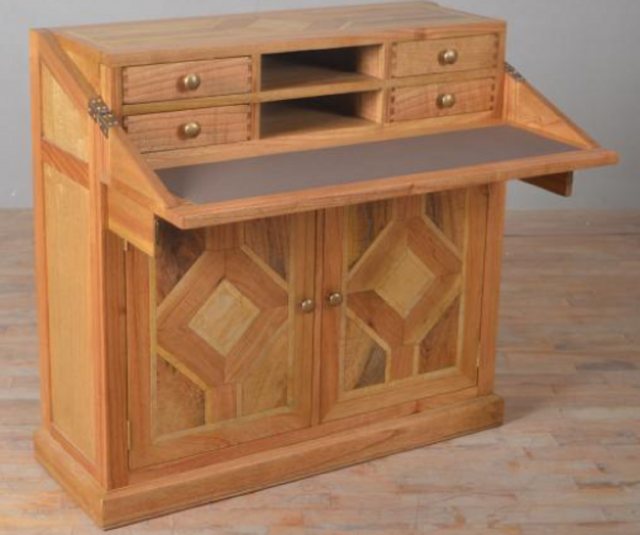 Carlton Furniture Carlton Furniture Manor Welbeck Campaign Desk (Marble Inlay)