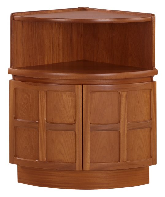 Nathan Classic Teak External Corner Midi Storage Unit