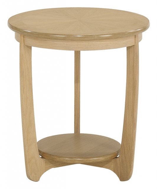 Nathan Shades Oak Sunburst Top Round Lamp Table Tables Hafren Furnishers Nathan Shades Oak Sunburst Top Round, Round Lamp Tables